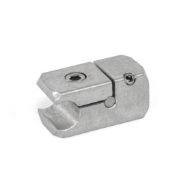 GN 476.2 Noix de serrage en T pour rails, aluminium, séparable Finition: MT - Mate, baratté<br />Type: A - Avec alésage axial