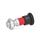 GN 816.1 Doigts d'indexage à clé, goupille de centrage rétractée Type: ARK - Manipulation par bouton, manchon rouge, avec contre-écrou