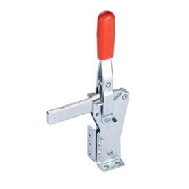 GN 812.1 Toggle Clamps, Operating Lever Vertical, with Dual Flanged Mounting Base Type: EVF - Solid bar version with clasp