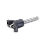 Ball Lock Pins, Pin Stainless Steel AISI 303, T-Handle Plastic