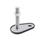GN 45 Piedini di livellamento, acciaio INOX AISI 316 L, con aletta di fissaggio, a forma di goccia Tipo (base): D1 - Con disco antiscivolo, con aggancio a clip, colore nero
Versione (vite): TK - Con dado, sede per chiave in basso