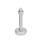 GN 31 Piedini di livellamento, acciaio INOX, con disco antiscivolo Tipo (base): B2 - Finitura matt da sabbiatura, fondo in gomma, colore bianco
Versione (vite): VK - Con dado, esagono esterno in alto e sede per chiave in basso