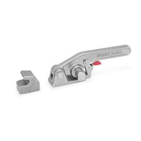 GN 852.3 Stainless Steel Latch Type Toggle Clamps with Safety Hook, Heavy Duty Type Type: TS - For welding, without U-bolt latch, with catch