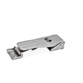 GN 821 Toggle Latches, Steel / Stainless Steel Type: S - with safety catch<br />Material: NI - Stainless steel<br />Identification No.: 2 - Short type
