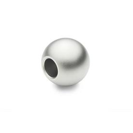 DIN 319 Stainless Steel Ball Knobs Material: NI - Stainless steel<br />Type: K - With plain hole H7