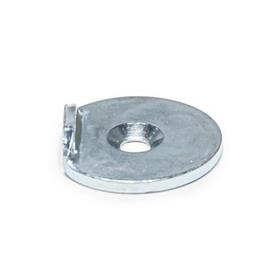 GN 70 Holding Disks, Steel, for Retaining Magnets Type: B - Flat, with stop edge<br />Material: ST - Steel