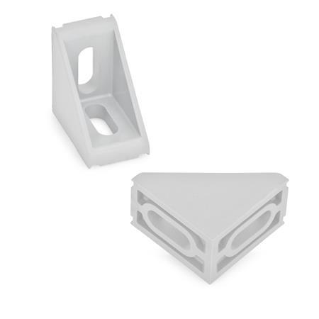 Cornières de fixation GN 561: Plastique, pour profilés en aluminium (système modulaire de type i/b), type A