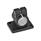 GN 146 Flanged Connector Clamps, Aluminum, with 4 Mounting Holes Finish: SW - Black, RAL 9005, textured finish
