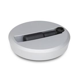GN 923.7 Umleggriff-Handräder, Sicherheits-Umleggriff Farbe: SR - silber, RAL 9006, strukturmatt