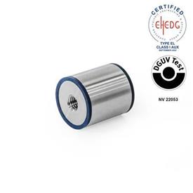GN 6226 Spacers, Stainless Steel , Hygienic Design Type: A2 - Through-hole with continuous thread<br />Material (sealing ring): H - H-NBR