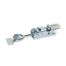 GN 761.1 Toggle Latches, Steel / Stainless Steel, with Lock Mechanism Type: G - Latch bolt with loop, with catch<br />Material: ST - Steel