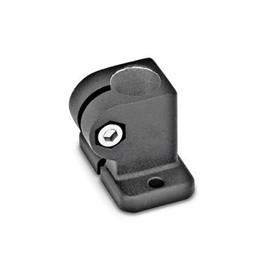GN 162.3 Base Plate Connector Clamps, Aluminum Finish: SW - Black, RAL 9005, textured finish