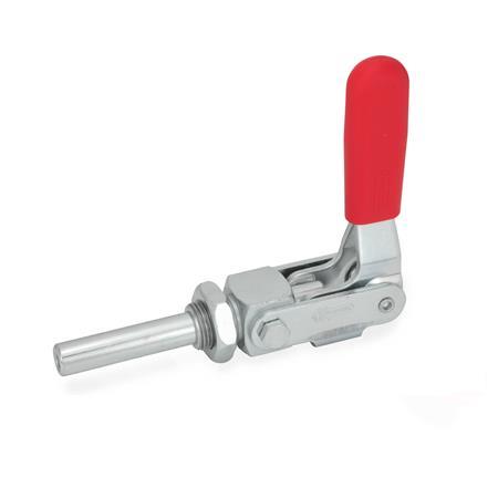 Sauterelles à tige coulissante GN 843.1: Acier, pour un serrage push-pull