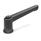 GN 300.4 Adjustable Hand Levers with Increased Clamping Force, Bushing Steel Color: SW - Black, RAL 9005, textured finish