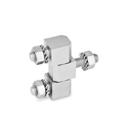 GN 129.5 Hinges, Stainless Steel, Consisting of Three Parts Material: NI - Stainless steel
