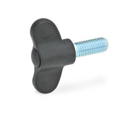 GN 639 Wing Screws, Small Type, Plastic 
