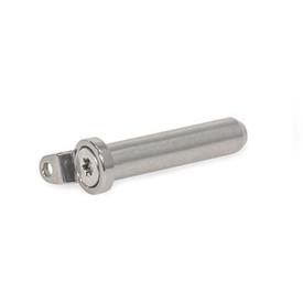 GN 124.3 Stainless Steel Locking Pins with Axial Lock (Ball Retainer) 