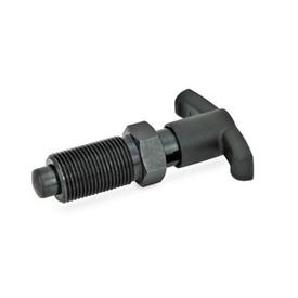 GN 817.4 Indexing Plungers with T-Handle Type: C - with rest position, without lock nut