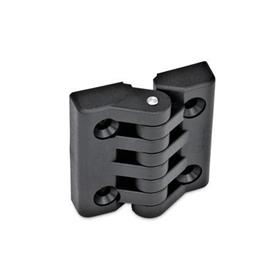 GN 151 Hinges, Plastic Type: C - 2x2 bores for countersunk screws
