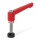 GN 306 Maniglie a ripresa, lega di zinco pressofusa, inserto acciaio INOX, con perni filettati, con puntali speciali Tipo: RDN - Estremità sferica con spintore NBR
Colore: R - Rosso, RAL 3000, finitura testurizzata