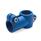 GN 192.9 T-Angle Connector Clamps, Plastic Color: V - Blue, RAL 5005, matte finish