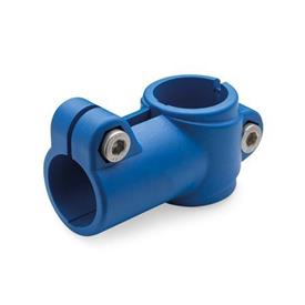 GN 192.9 T-Angle Connector Clamps, Plastic Color: V - blue, RAL 5005, matte finish