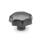 DIN 6336 Star Knobs, Cast Iron / Aluminum, without Bore Material: GG - Cast iron