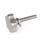 GN 5334.13 Stainless Steel Star Knobs with Loss Protection with Threaded Stud Type: A - Only with retaining ring
