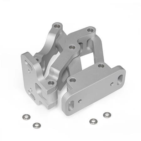 Cerniera a snodi multipli GN 7243: Alluminio, nascoste, angolo di apertura 120°