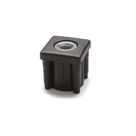 Inserts de douilles GN 448: Plastique, pour tubes carrés