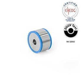 GN 6226 Spacers, Stainless Steel , Hygienic Design Type: A1 - Through-hole<br />Material (sealing ring): E - EPDM