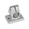 GN 146.3 Flanged Connector Clamps, Aluminum, with 2 Holes Finish: BL - Plain finish, matte shot-blasted