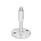 GN 23 Pieds de machine, inox Type (socle): D1 - finement tourné, avec sous-couche en caoutchouc, noir
Version de la vis: W - avec manchon réglable, filetage couvert, clé plate en bas