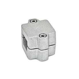 GN 241 Muffen-Klemmverbinder, Aluminium d<sub>1</sub> / s: V - Vierkant<br />Oberfläche: BL - bank, gestrahlt, matt