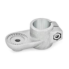 GN 274 Swivel Clamp Connectors, Aluminum Type: IV - With internal serration<br />Finish: BL - Plain finish, Blasted, matt