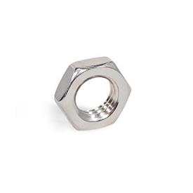 ISO 4035 Thin Hex Nuts, Stainless Steel 