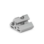 Angle Connectors, Aluminum, for Aluminum Profiles (i-Modular System), Single and Double Installation