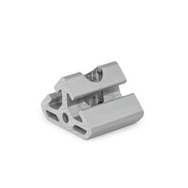 GN 32i Winkelverbinder, Aluminium, für Aluprofile (i-Baukasten), Einfach- und Doppelmontage s: 30/40