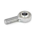 Ball Joint Heads with Threaded Bolt, Stainless Steel