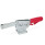 GN 820.3 Sauterelles, acier, manette d'actionnement horizontale, avec mécanisme de verrouillage, embase horizontale Type: OL - Bras de serrage solide, avec fermoir pour soudage