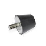 Buffers with Threaded Stud, Stainless Steel