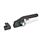 GN 852.3 Latch Type Toggle Clamps, Steel, with Safety Hook, Heavy Duty Type Type: TS - For welding, without square U-bolt, with catch
