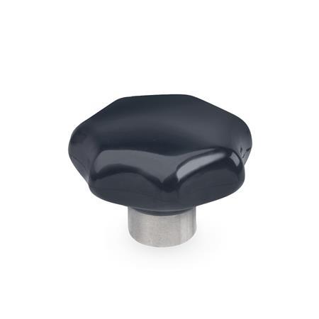 GN 6336.1 Star Knobs with Protruding Stainless Steel Bushing 