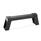 GN 334.1 Oval tubular handles, Mounting from operator‘s side Finish: SW - Black, RAL 9005, textured finish