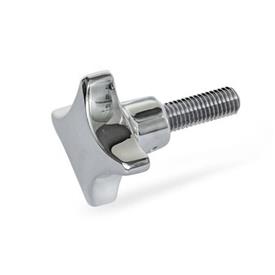 GN 6335.5 Boutons à main en inox, matériau n° AISI 316 (A4) 