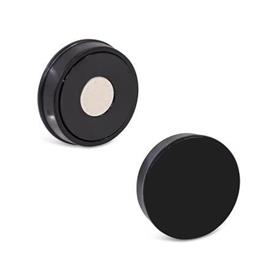 GN 53.1 Magnets, Neodymium-Iron-Boron, Housing Plastic Color: SW - Black, RAL 9004