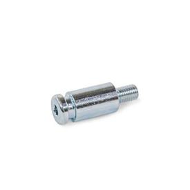 GN 1050.1 Studs, for Quick Release Couplings GN 1050, Steel Type: A - With threaded stud