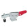 GN 820.3 Sauterelles, acier, manette d'actionnement horizontale, avec mécanisme de verrouillage, embase horizontale Type: MLC - Bras de serrage à fourche, avec deux rondelles à bride et une vis de serrage GN 708.1