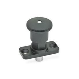 GN 822.8 Doigts d'indexage miniatures, bouton en zinc moulé sous pression/plastique Type: C - avec position de repos