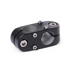 GN 131.2 Two-Way Linear Actuator Connectors, Aluminum d1: B - Bore<br />Finish: SW - Black, RAL 9005, textured finish